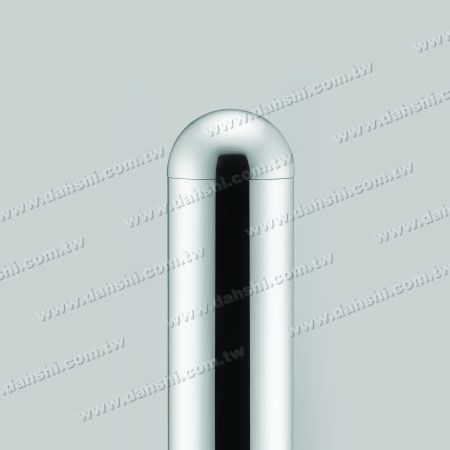 Tampa de extremidade superior de tubo redondo de aço inoxidável com design de aro fixo