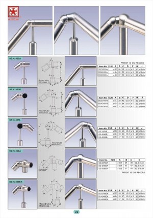 Dah Shi exquisite Stainless Steel Accessories of Handrails / Balustrades / Metal Building Materials. - Dah Shi Stainless Steel tubular railings, High-class assemblies and accessories.