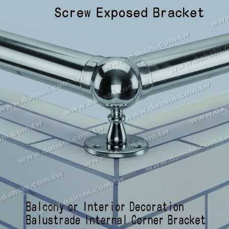 Suporte de canto interno para decoração interior - Balaustrada - Suporte de canto interno exposto parafusado - Suporte de balaustrada para decoração de varanda ou interior Suporte de canto interno para decoração interior - Balaustrada - Suporte de canto interno exposto parafusado - Suporte de balaustrada para decoração de varanda ou interior