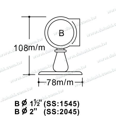 Dimensão: Suporte Exposto de Parafuso - Suporte de Canto Interno de Balaustrada para Decoração de Varanda ou Interior