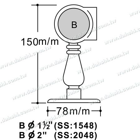 Dimensione: Staffa a vite esposta - Staffa angolare interna per ringhiera da balcone o decorazione interna