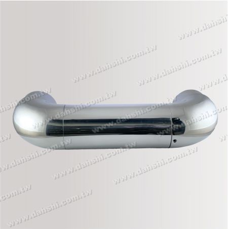 Stainless steel handrail 180 degree corner adjustable angle joint for stairs - Front side