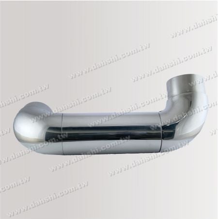 Stainless steel handrail 180 degree corner adjustable angle joint for stairs - Front side