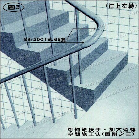 图示:不锈钢圆管套外65度加长型弯头