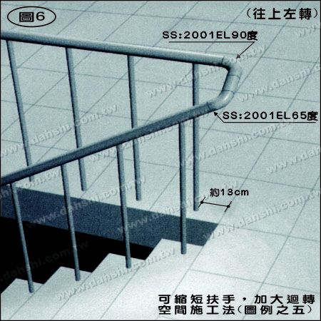 图示:不锈钢圆管套外65度加长型弯头