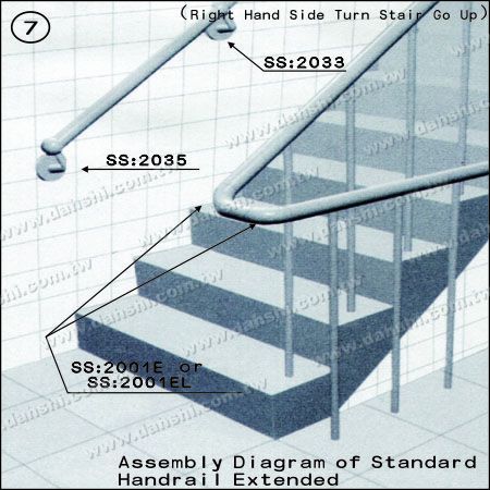 Ilustración: Codo interno de tubo redondo de acero inoxidable a 90 grados