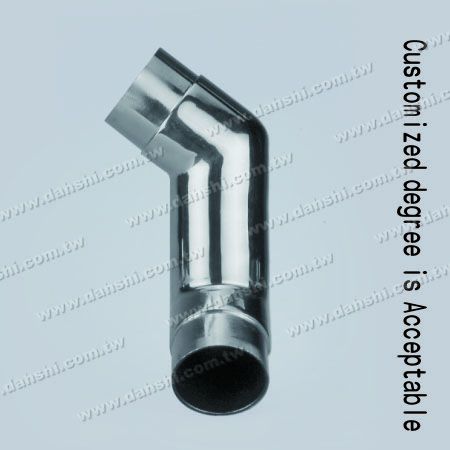 Gomito extra lungo per angolo interno di tubo rotondo in acciaio inossidabile - Connettore angolare extra lungo per angolo interno di tubo rotondo in acciaio inossidabile - L'angolo può essere personalizzato