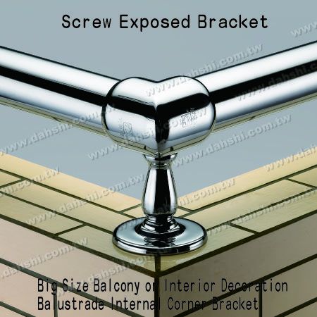 Soporte de esquina interna para barandilla de decoración interior - Soporte de tornillo expuesto - Soporte de esquina interna de barandilla de balcón de gran tamaño o decoración interior Soporte de esquina interna para barandilla de decoración interior - Soporte de tornillo expuesto - Soporte de esquina interna de barandilla de balcón de gran tamaño o decoración interior