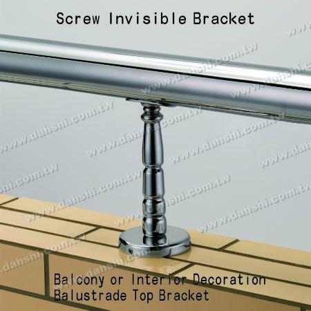 Support supérieur de balustrade de décoration intérieure - Support invisible de vis - Balcon ou décoration intérieure - Support supérieur de balustrade