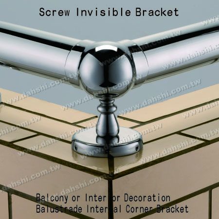 Interior Deco. Balustrade Internal Corner Bracket - Screw Invisible Bracket - Balcony or Interior Decoration Balustrade Internal Corner Bracket