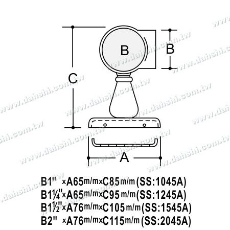 Dimension: Screw Invisible Bracket - Balcony or Interior Decoration Balustrade Internal Corner Bracket