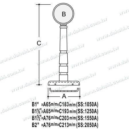 Abmessung: Schraube unsichtbare Halterung - Balkon- oder Innenraumdekoration-Balustrade-Innenseitenhalterung