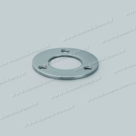 S.S. Round Tube Base Plate - Stainless Steel Round Tube Base Plate - Screw Expose