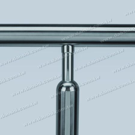 S.S. Round Tube Handrail Perp. Post Connector Reducer Dome - Stainless Steel Round Tube Handrail Perpendicular Post Connector Reducer Dome