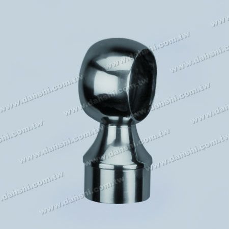S.S. Round Tube Handrail Perp. Post Connector Through Ring - Stainless Steel Round Tube Handrail Perpendicular Post Connector Through Ring