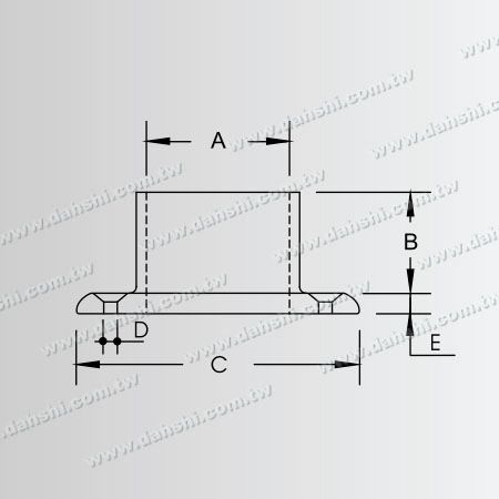 Dimensão: Tubo Redondo de Aço Inoxidável Base Redonda
