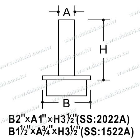 Dimenzija: Reduktor ploskega priključka za navpični nosilec ročaja iz nerjavečega jekla okroglega cevnega ograjnega sistema