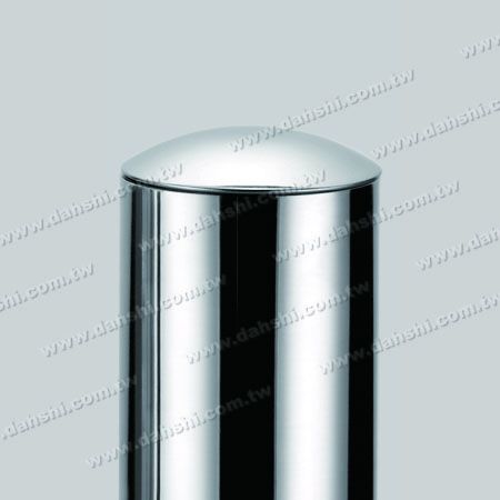 3" Stainless Steel Round Tube Curve Top End Cap with Exit Spring Design - Apply for All Thickness of Round Tube
