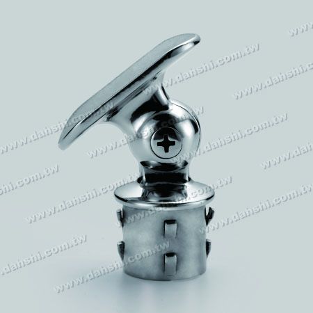 S.S. Round Tube Perp. Post Adj. Conn. Support Radiused Int. - Stainless Steel Round Tube Handrail Perpendicular Post Adjustable Connector Support Radiused Internal Fit