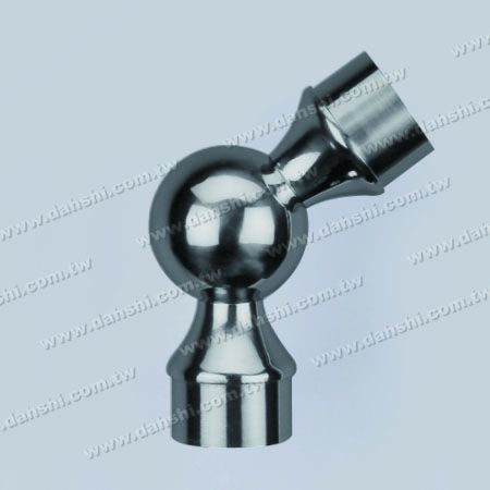 Conector de bola para tubo redondo interno de aço inoxidável a 135 graus