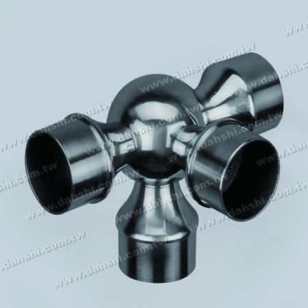 S.S. Round Tube Internal 90° Ball Type Conn. 4 Way Out