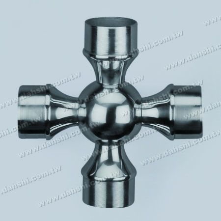 S.S. Round Tube Internal Cross Ball Type Conn. 4 Way Out
