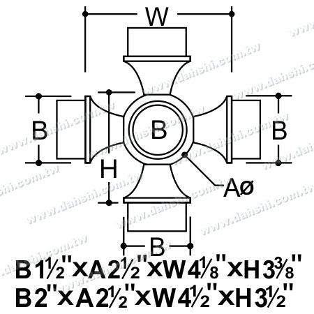 Размер: внешний шарнирный соединитель из нержавеющей стали для круглой трубы 5 путей - изготовленный штамповкой