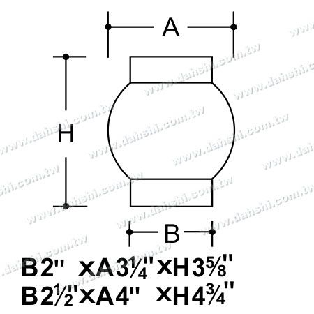 Boyut: Paslanmaz Çelik Yuvarlak Boru Dış Hattı Top Bağlantısı - Damgalama Yapılmış