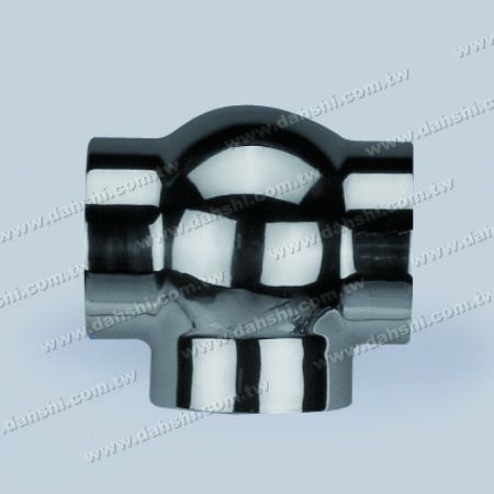 S.S. Round Tube External T Conn. Ball Type - Stainless Steel Round Tube External T Connector Ball Type - Casting Made