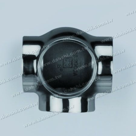 S.S. Round Tube External 90° Ball Connector 4 Way Out - Stainless Steel Round Tube External 90degree Ball Connector 4 Way Out - Casting Made