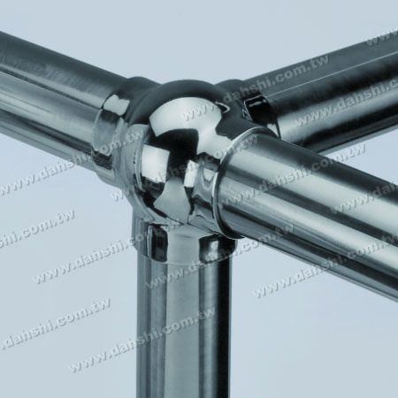 S.S.丸形チューブ外部90°ボールコネクター4方向出口 - ステンレス鋼丸形チューブ外部90度ボールコネクター4方向出口 - 鋳造品 S.S.丸形チューブ外部90°ボールコネクター4方向出口 - ステンレス鋼丸形チューブ外部90度ボールコネクター4方向出口 - 鋳造品