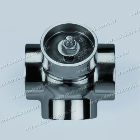 S.S. Round Tube External 135° Ball Connector 4 Way Out - Stainless Steel Round Tube External 135degree Ball Connector 4 Way Out - Casting Made