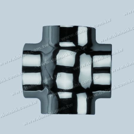 S.S. Round Tube External Cross Ball Connector 4 Way Out - Stainless Steel Round Tube External Cross Ball Connector 4 Way Out - Casting Made