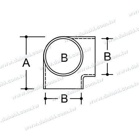 Dimension：Stainless Steel Round Tube External 90degree T Connector