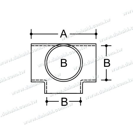Dimensión: Ceangalóir T 90 céim Isteallta Timpeallach Cruach Cruach 4 Bealach Amach