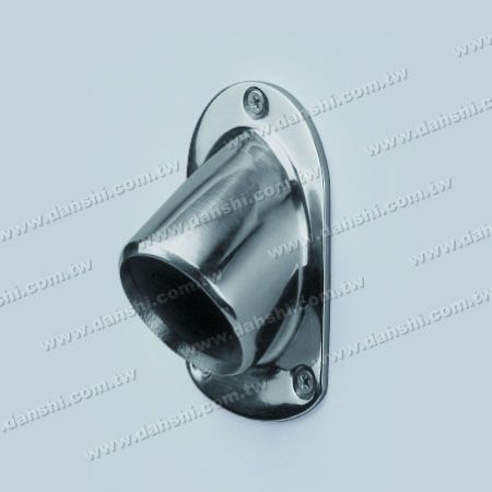 Tubo rotondo ovale in acciaio inossidabile con angolo fisso di 122°~138° e base - Tubo rotondo ovale in acciaio inossidabile con angolo fisso di 122°~138° e piastra di base