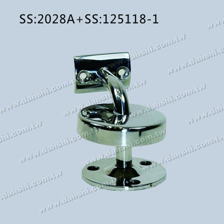 Round Tube Handrail Wall Bracket with Cover