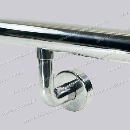 Staffa a parete per corrimano a tubo tondo con copertura - Staffa a parete per corrimano a tubo tondo in acciaio inossidabile - con copertura