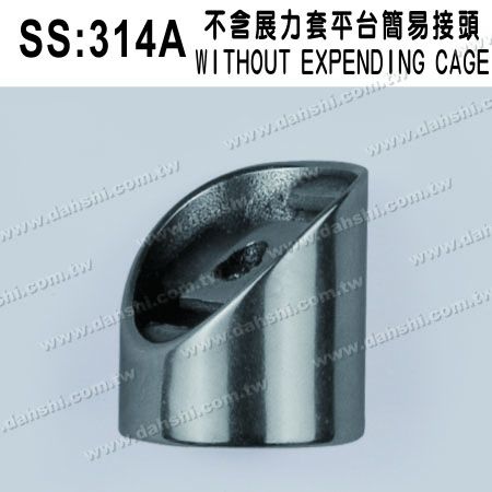 Povezovalnik za navpični stolp iz nerjavečega jekla za okroglo cevni ročaj s 127° kotom in zunanjim pokrovom - Povezovalnik za navpični stolp iz nerjavečega jekla za okroglo cevni ročaj z zunanjim pokrovom pod kotom 127°