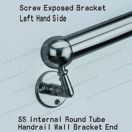 इंटरनल राउंड ट्यूब हैंडरेल वॉल ब्रैकेट एंड (बाएं हाथ) - स्क्रू बेलकी ब्रैकेट - आंतरिक गोल ट्यूब हैंडरेल वॉल ब्रैकेट एंड (बाएं हाथ की ओर)