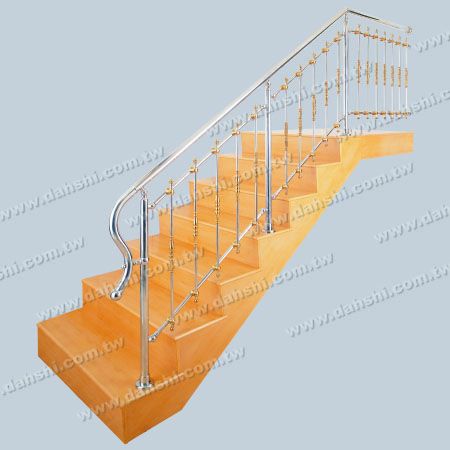 Stair with Accessory Long Swaging Decorative Tube with Titanium-Coating