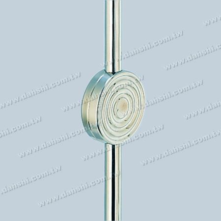 12mm Round Tube Accessory Concentric Circles Decorative Clamp - 12mm Round Tube Accessory Concentric Circles Decorative Clamp