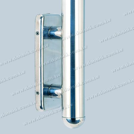Base de suporte de aço inoxidável com retângulo de cobertura - Suporte de corrimão de tubo redondo de aço inoxidável com retângulo de cobertura - Parafuso invisível