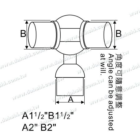 आयाम:स्टेनलेस स्टील गोल ट्यूब रेलिंग लंबवत पोस्ट समायोज्य कनेक्टर समर्थन गेंद प्रकार बाहरी फिट