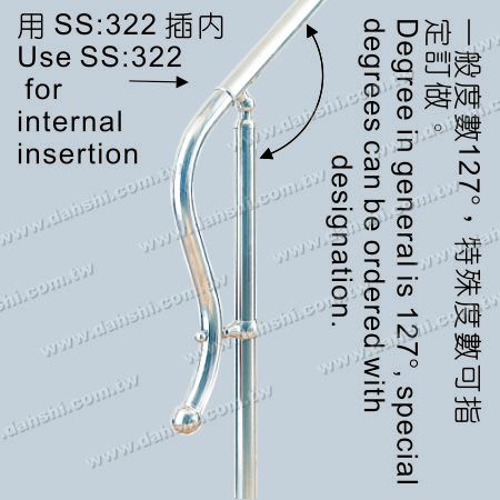 لوازم جانبی تزئینی پله - لوازم جانبی پله تزئینی لوله گرد نوع S لوازم جانبی تزئینی پله - لوازم جانبی پله تزئینی لوله گرد نوع S