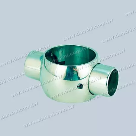 不锈钢圆管横杆与立柱接头- 180度对向出口 - 不锈钢圆管横杆与立柱接头- 180度对向出口