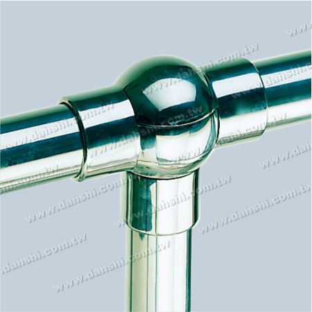 S.S. Round Tube External T Connector Ball Angle Adj. - Stainless Steel Round Tube External T Connector Ball Angle Adjustable S.S. Round Tube External T Connector Ball Angle Adj. - Stainless Steel Round Tube External T Connector Ball Angle Adjustable