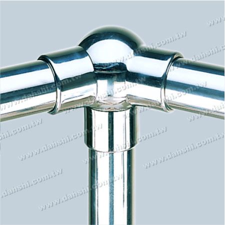 Stainless Steel Round Tube External T Connector Ball Angle Adjustable