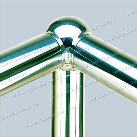 स्टेनलेस स्टील गोल ट्यूब आंतरिक टी कनेक्टर गेंद कोण समायोज्य