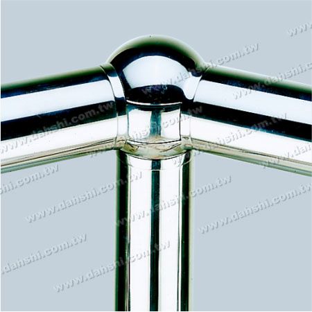 स्टेनलेस स्टील गोल ट्यूब आंतरिक टी कनेक्टर गेंद कोण समायोज्य